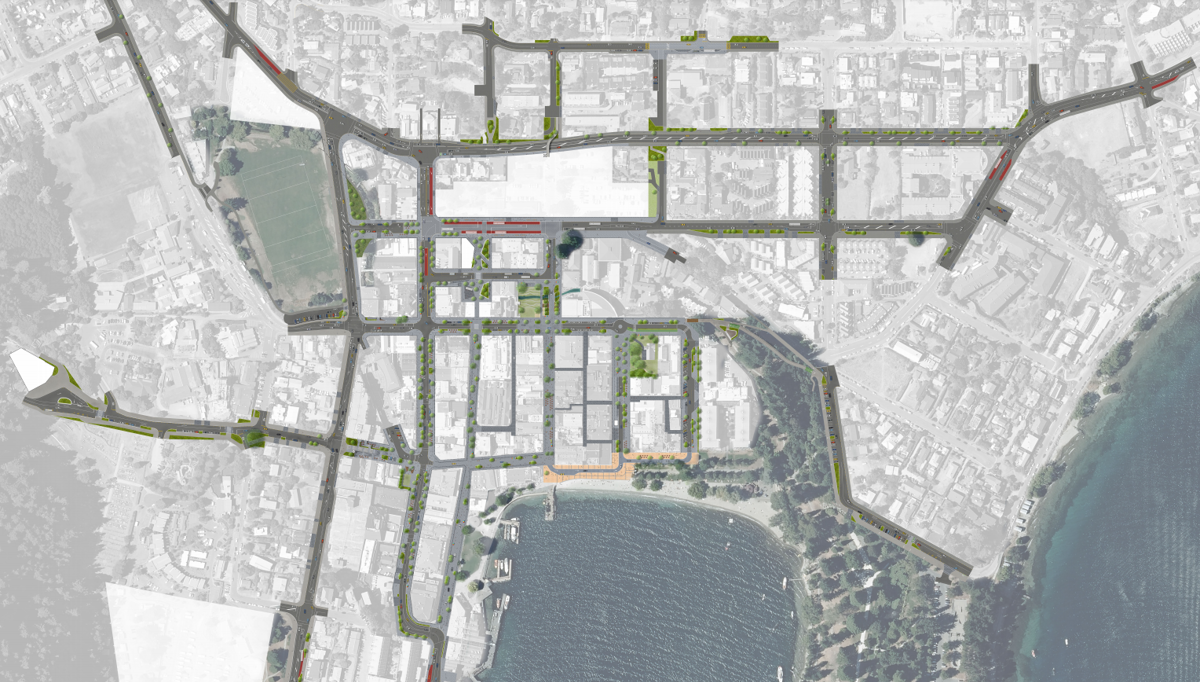 Render design of town centre arterial road project