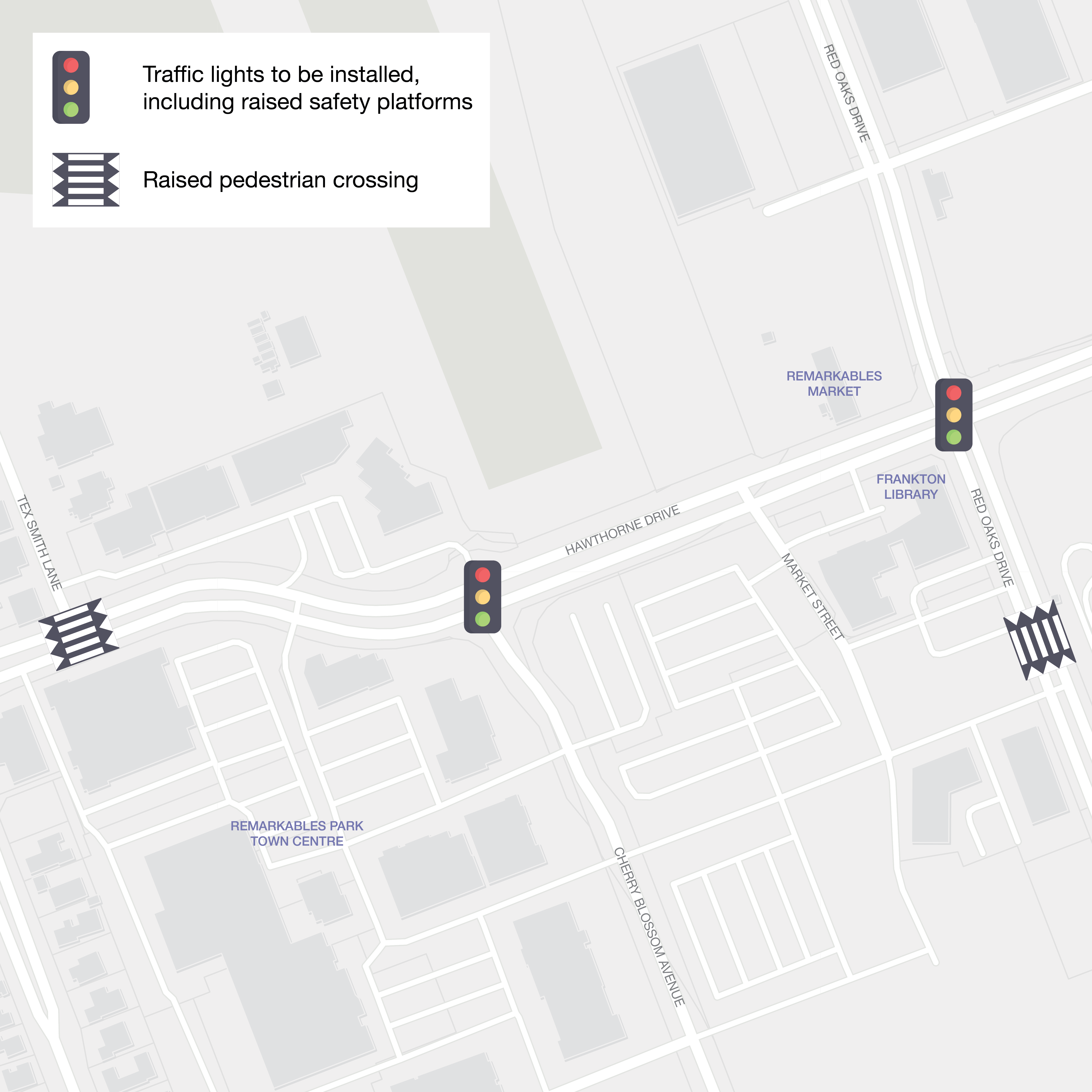 QLDC Hawthorne Drive Intersection Square Map Mar23