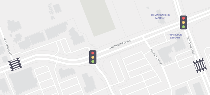 QLDC Hawthorne Drive Intersection Square Map Mar23