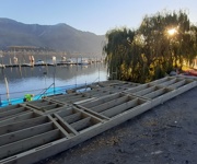 Broadwalk work at stage three of Wānaka Lakefront Development