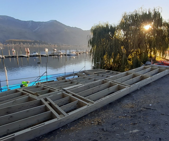 Broadwalk work at stage three of Wānaka Lakefront Development