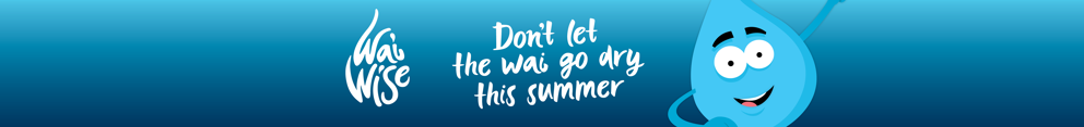 Wai wise header stating don't let the wai go dry this summer