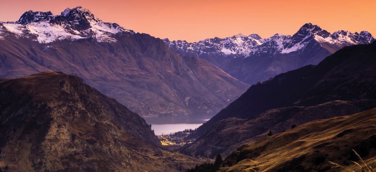 Lake Wakatipu From Coronet Peak At Night