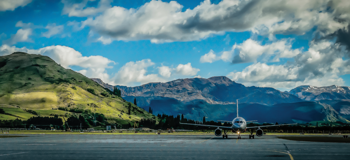 Queenstown Airport From Terminal Airplane
