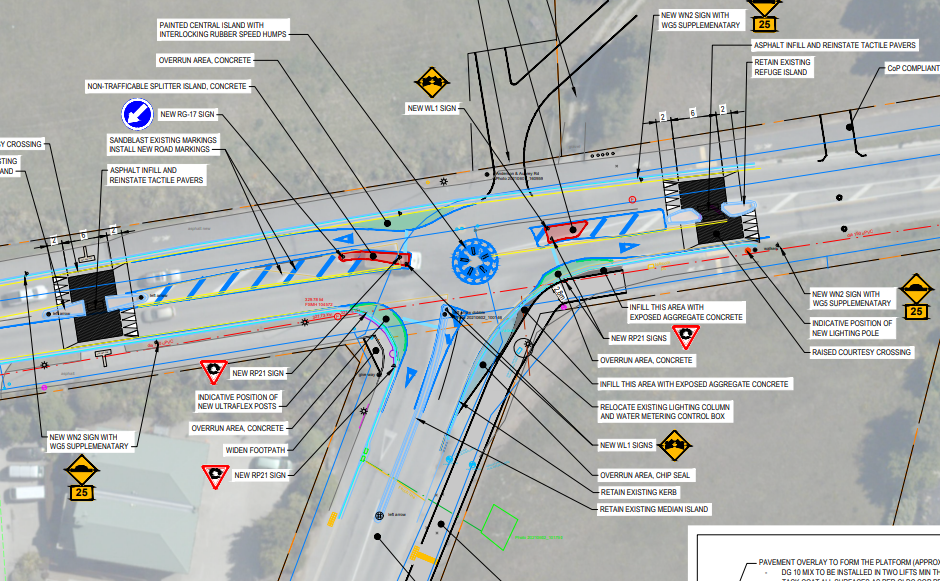 Roundabout Aubreyrd Andersonrd Construction